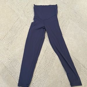 Fold Over Blue Aerie Leggings XS short